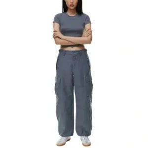 Aritzia TNA Supply Cargo Gray Cotton Pants Size‎ 8 thumbnail 12