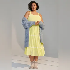 SATURDAY SUNDAY by Anthropologie Yellow Sleeveless Maxi Dress Size XL thumbnail 6