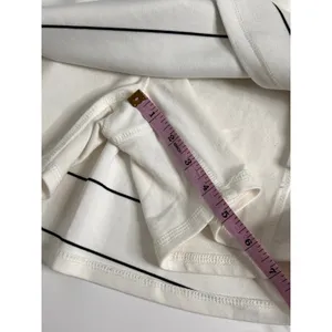 Rae Mode Matching Set Womens S Striped Half Zip Pullover Skort Shorts White thumbnail 12