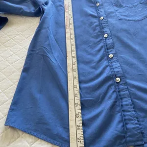 Vintage Ann Taylor Blue Button Down Shirt Size L Classic Chic Quiet Luxury thumbnail 12