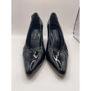Stuart Weitzman Women's Patent Leather Pumps Shoes Black And Gold Size 7 Bin E‎ thumbnail 2