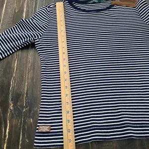Lauren Ralph Lauren Striped Long Sleeve Shirt With Logo Size Medium thumbnail 5