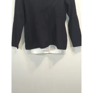 Banana Republic Black Extra Fine Wool Blend Pullover Sweater Womens‎ L CabinCore thumbnail 3