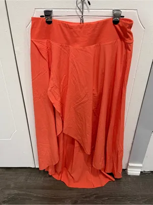 NWOT Halara Orange Breezeful High Waisted High Low 2-in1 Maxi Skirt thumbnail 4