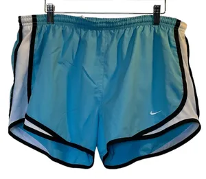 NIKE Dri-Fit Blue/White Brief-Lined Athletic Running Shorts - Size Large thumbnail 1