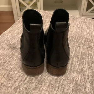 Lucky Brand Podina Leather Chelsea Ankle Boot (Sz 9.5) Black Block Heel thumbnail 4