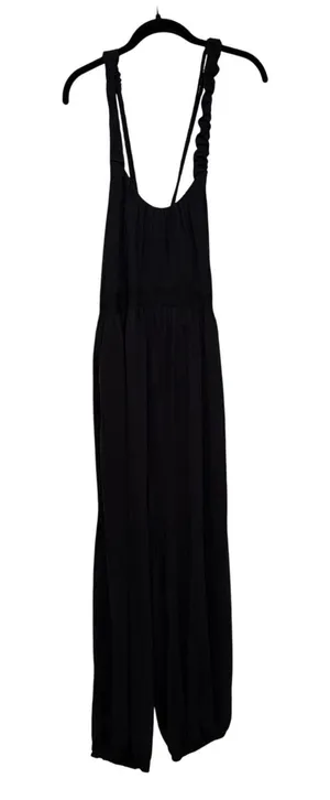 Free People FP Movement Black Scrunch Oversized Barrel Leg Jumpsuit Size Small thumbnail 1