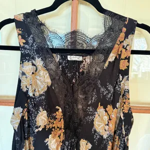 Free People Intimately So You Say Floral Lace Trim Chemise Slip Dress - Small thumbnail 3