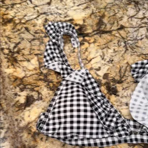 Gingham Black and White Bikini Set thumbnail 5