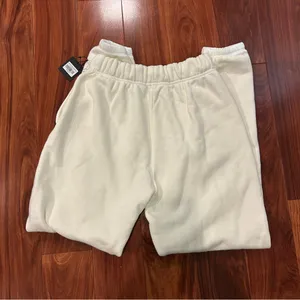 Set Active NY Merch New York Exclusive White Sweatpants Joggers NWT Size S thumbnail 4