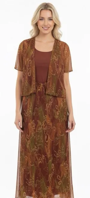 Graphics vintage maxi dress size small Brown thumbnail 1