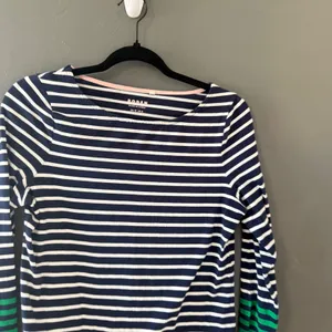 Boden Womens‎ Navy White Striped Long Sleeve Top Rainbow Cuff Cotton US 6 Ella thumbnail 2