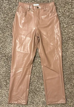 Abercrombie & Fitch Faux Leather Straight Pants 32 thumbnail 1