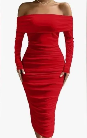 Red bodycon dress Size M thumbnail 1