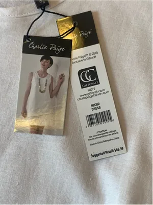Charlie Paige NWT Dress Large White Sleeveless thumbnail 3