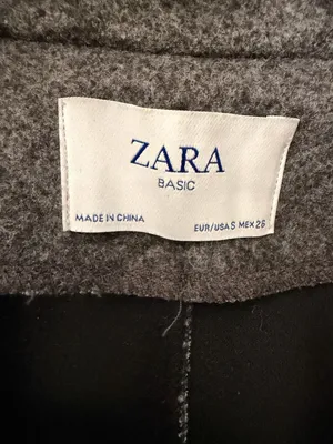 Zara Women’s Basic Gray Open Long Mid Coat Fall Winter Jacket Size Small thumbnail 2