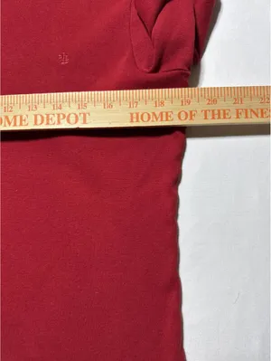 Lauren Ralph Lauren Red Long Sleeve Cotton Crew Neck Top SzL thumbnail 3