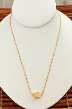 Kendra Scott Gold Oval Pendant Necklace 18”-20” thumbnail 1