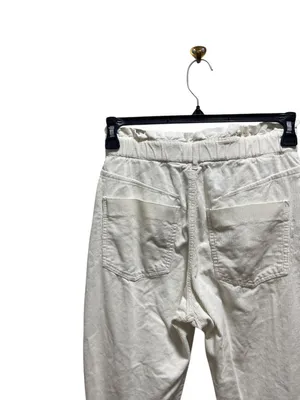 Zara Barrel Leg Corduroy Pants White Size 4 Neutral Minimalist Classic Coastal thumbnail 9