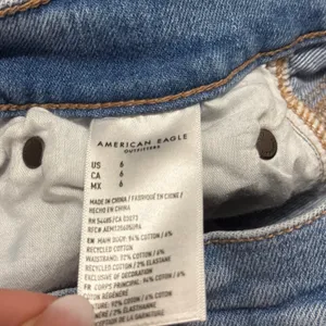 American Eagle Highest Rise 90s Boyfriend Distressed Denim Shorts 6 thumbnail 5
