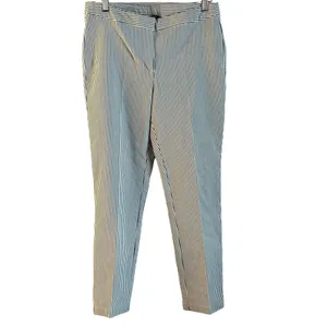 Adrianna Papell Women's 10 Straight Leg‎ Pinstripe Dark Grey/White Work Pants thumbnail 5