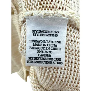 Z Supply Womens Beige Space Dye‎ Open Knit V-Neck Button Cardigan Lightweight L thumbnail 3