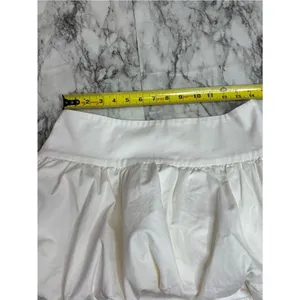MAJORELLE White Luana Mini Skirt ivory size medium short club festival thumbnail 4