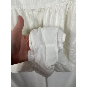 American Eagle White Flutter Sleeve Babydoll Smocked Romper Sz.L thumbnail 13