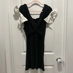 Club L London Size US 10 Analeigh Black Bardot Mini Dress With Bows Bodycon thumbnail 9