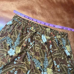 Spell & The Gypsy Bianca Brown Floral print wide leg pants size small thumbnail 14