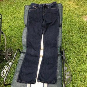 Wrangler Q Baby Jeans Bootcut Dark Blue Stretch Denim Women's 3/4 x 34 thumbnail 5