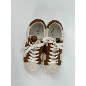 J. Crew Striped Sherpa Road Trip Sneakers Size 6.5 Preppy Classic‎ Academia thumbnail 3