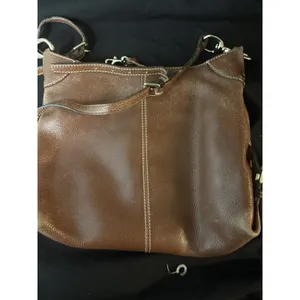 Vintage Dooney & Bourke Crossbody Purse Brown Adjustable Multiple Pockets thumbnail 7