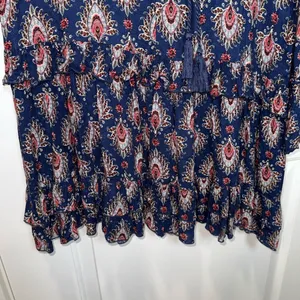 Anthropologie Uncle Frank Dress Ruffle Long Sleeve XS 100%rayon style 33350 USA thumbnail 3