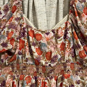 Torrid Georgette Eyelet Smocked Waist Puff Sleeve Top - 2X thumbnail 10