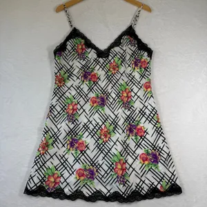 Vintage Victorias‎ Secret Gold Label Floral Lace Trim Slip Dress Womens Small thumbnail 1