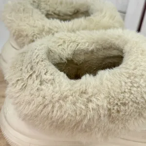 Crocs Furever Crush Faux Fur Lined Platform‎ Clogs Ivory Bone Women Size 8 thumbnail 7