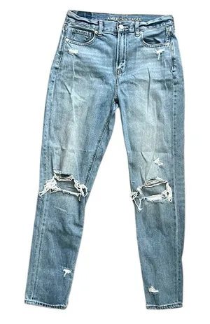 American Eagle Mom 4 Tall Distressed Jeans thumbnail 1