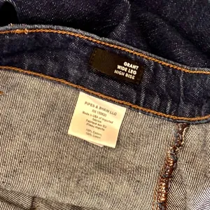 VERONICA BEARD Grant Wide Leg Jean Indigo Blue High Rise Button-Fly Raw Hem 31‎ thumbnail 11