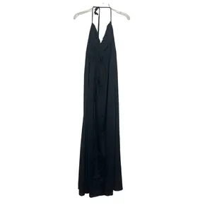 Love Couture Halter Beaded Babydoll Black Maxi Dress Size XS thumbnail 8
