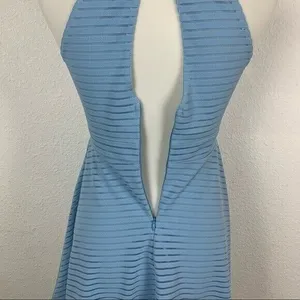 Altar'd State Blue Fit And Flare Sleeveless Textured Mini‎ Dress Boho Chic Small thumbnail 6