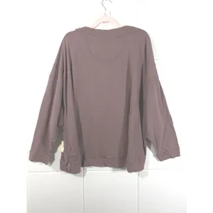 Free People Staycation Pullover Top Elderberry Tea Purple Waffle Knit OB2316979 thumbnail 6
