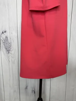 Jodifl Womens Sz Large Coral V-Neck Puff Sleeve Blouse Top thumbnail 7