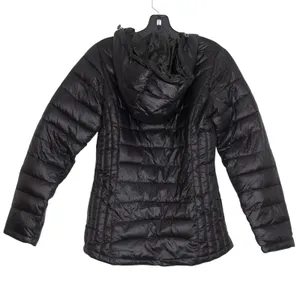 Fila Puffer Jacket Coat Quilted Athleisure Minimalist Streetwear Black Medium thumbnail 7