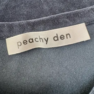 Peachy Den Celeste Velour Navy Twin Set XS $230 Cardigan + Trouser Pants thumbnail 9