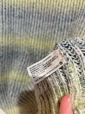 Universal Threads ombré striped Pullover Oversized Sweater Soft Green‎ XS thumbnail 5
