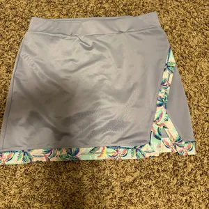 Stella Parker Golf Collection Skort Small Lavender Purple Floral Trim Zip Pocket thumbnail 1