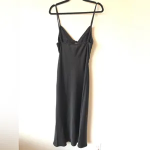 Black Hello Molly Black Ultimate Love Satin Slip Maxi Dress Size US 8 thumbnail 8