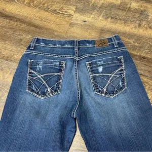 BKE Buckle Drew Denim Capri Jeans Stretch Womens 29 Contrast Stitch Western thumbnail 7