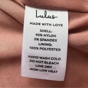 Lulu’s Mesmerized by Love Rusty Rose Mesh Lace-Up Maxi Dress NWT XS thumbnail 15